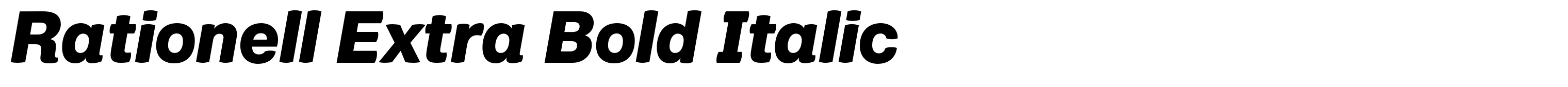 Rationell Extra Bold Italic